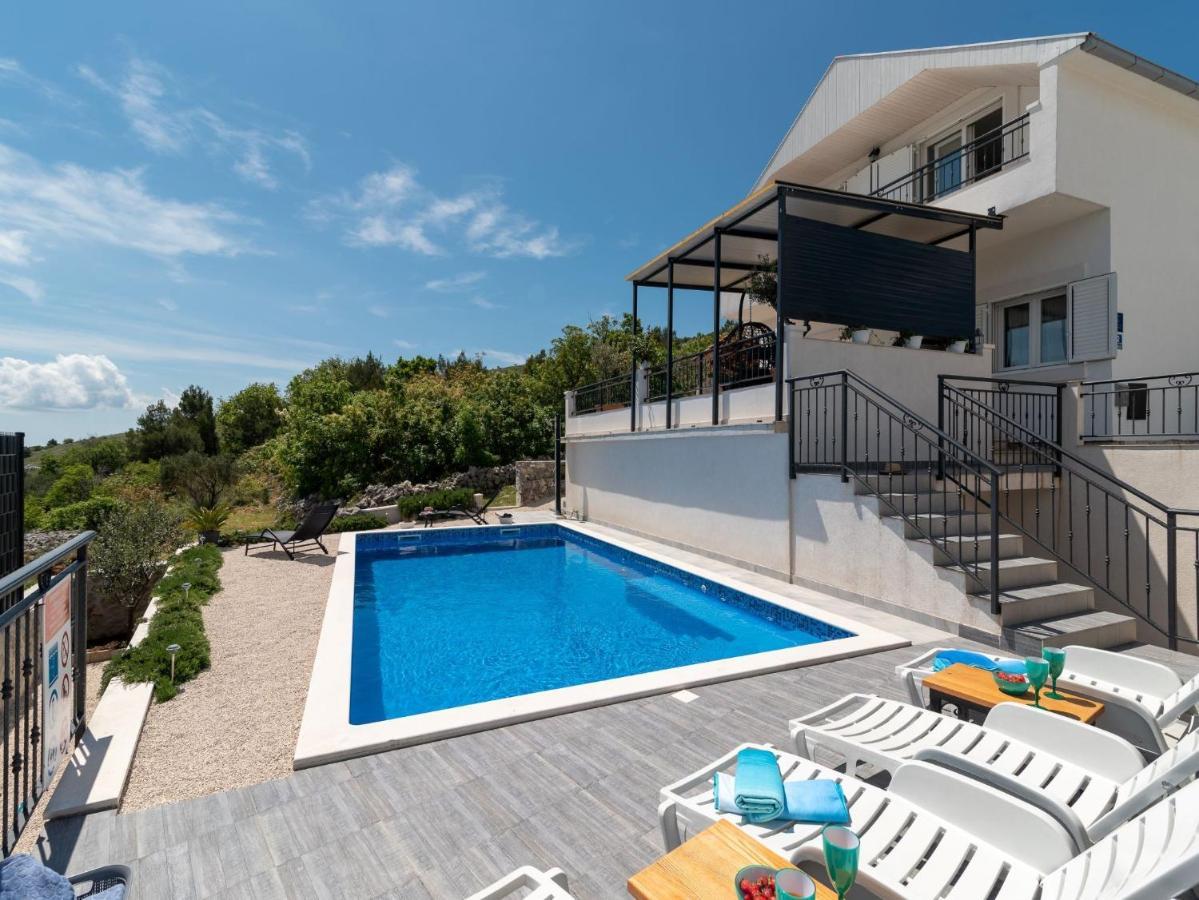 Scenic Sea View,Three Bedroom Villa With Pool Trogir Luaran gambar